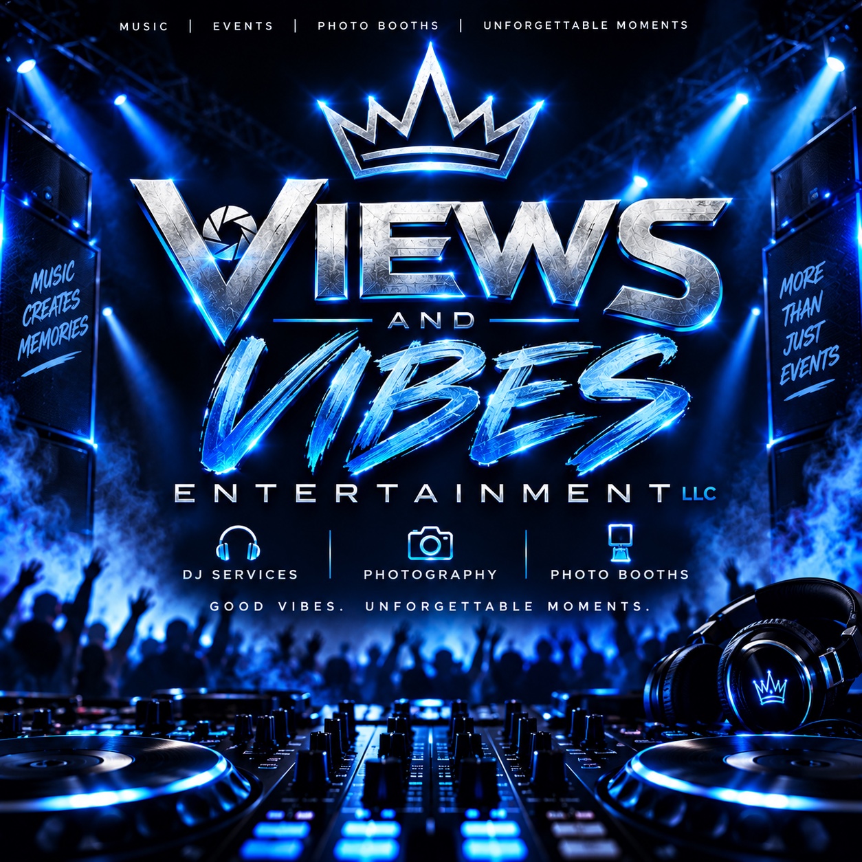 Views and Vibes Entertainment DJ services, photography and photo booths